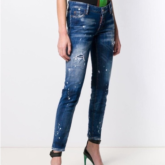 dsquared paint splatter jeans